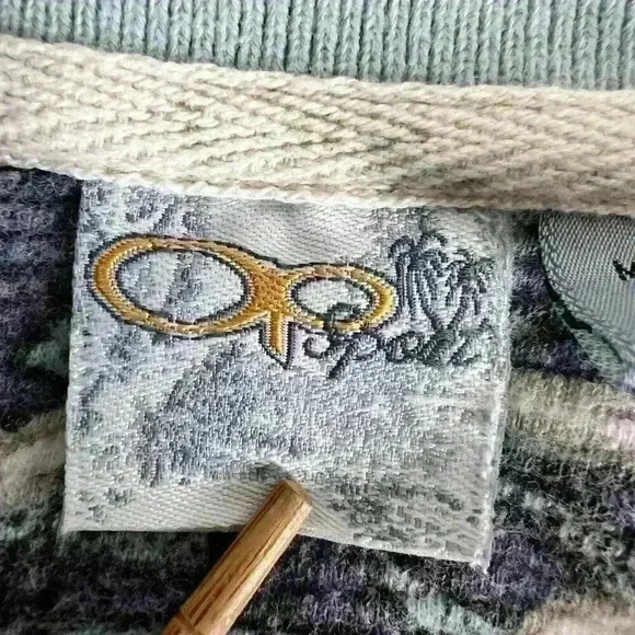 OP Sport Polo Shirt Mens Large Blue Hawaiian Floral Turtle Size XXL - Picture 8 of 11